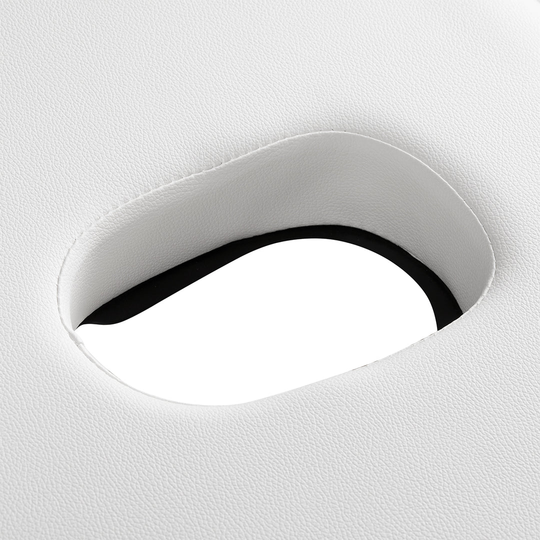 Camilla de masaje plegable de aluminio Balance 3 zonas blanco