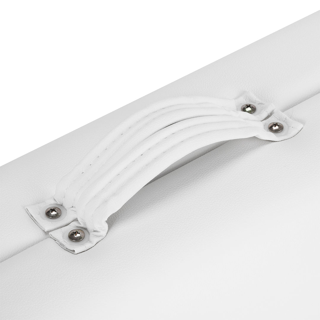 Camilla de masaje plegable de aluminio Balance 3 zonas blanco