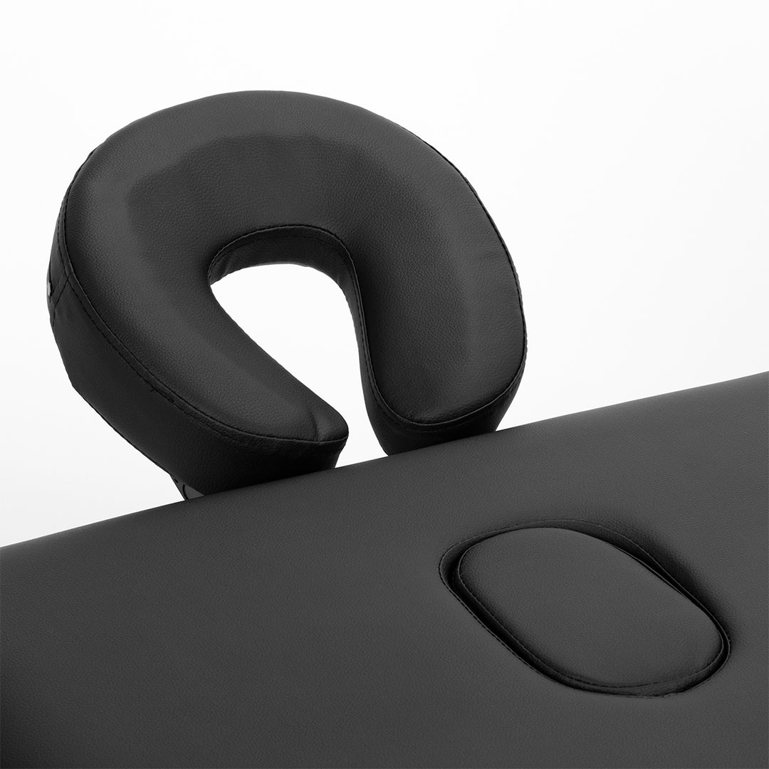 Camilla de masaje plegable de aluminio Balance 3 zonas negro