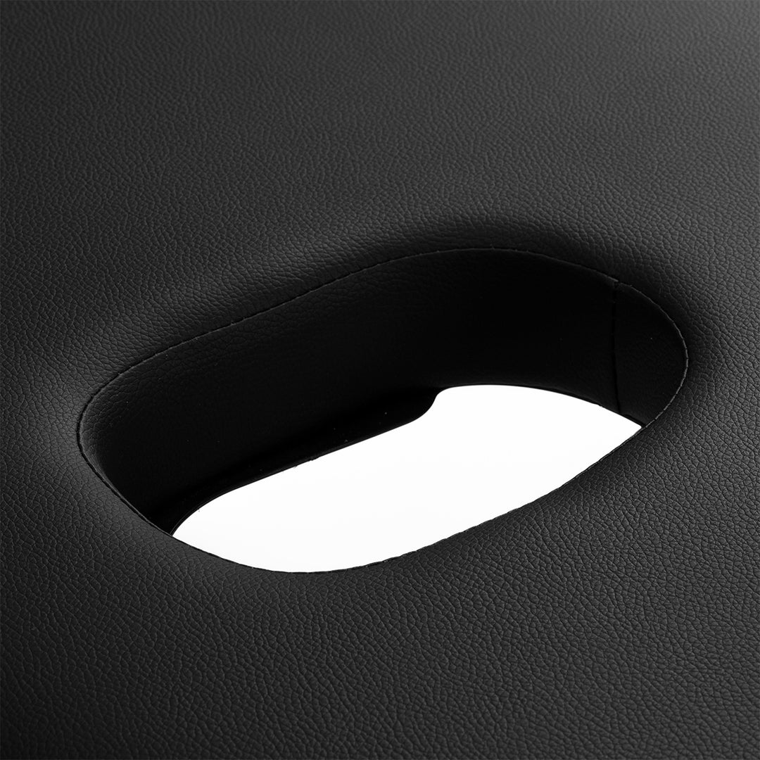 Camilla de masaje plegable de aluminio Balance 3 zonas negro