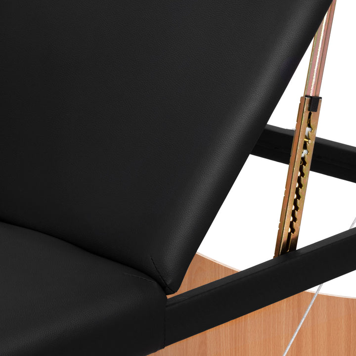 Camilla de masaje plegable de madera de haya Balance 3 zonas negro