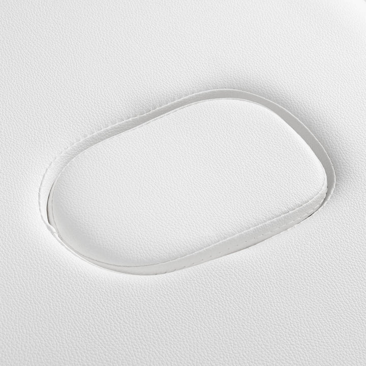Camilla de masaje plegable de madera de haya Balance Lux 2 zonas blanco