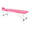 Camilla de masaje plegable de aluminio Balance 2 zonas rosa