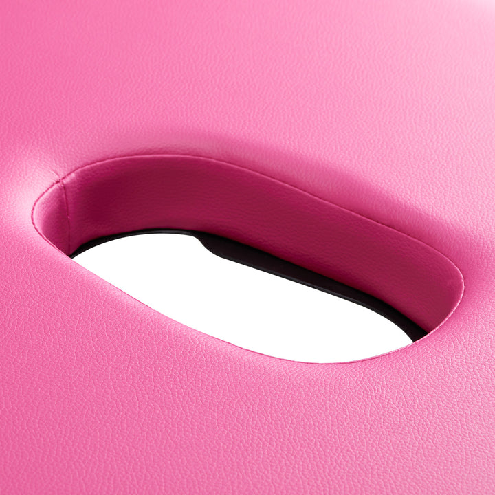 Camilla de masaje plegable de aluminio Balance 2 zonas rosa