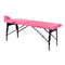 Camilla de masaje plegable de madera de haya Balance 2 zonas rosa