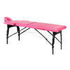 Camilla de masaje plegable de madera de haya Balance 2 zonas rosa