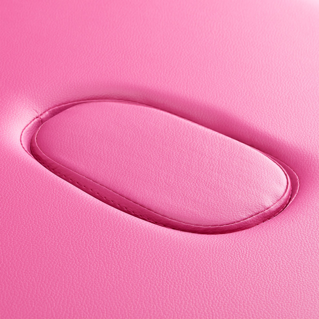 Camilla de masaje plegable de madera de haya Balance 2 zonas rosa