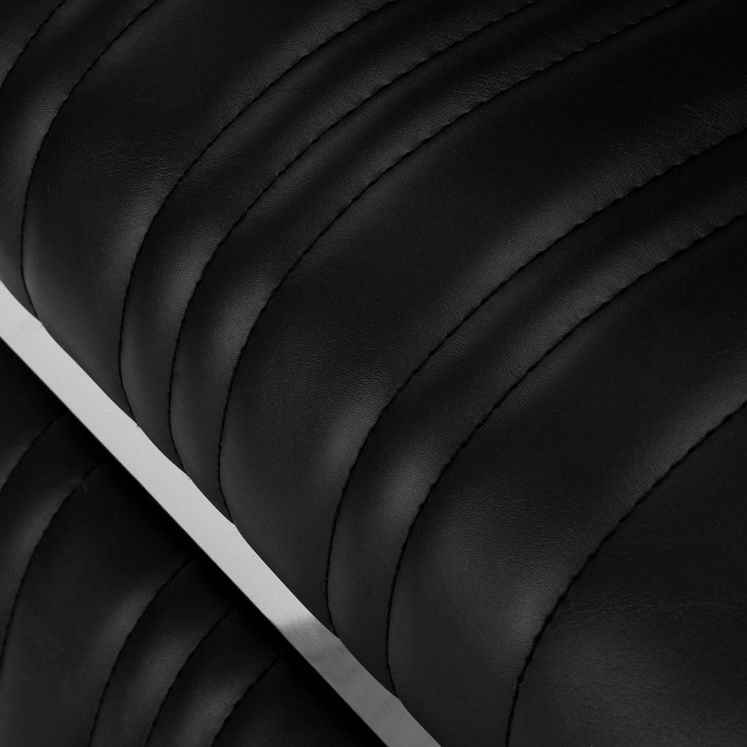 Sillón de Barberia Gabbiano Elias Negro - imagen 8