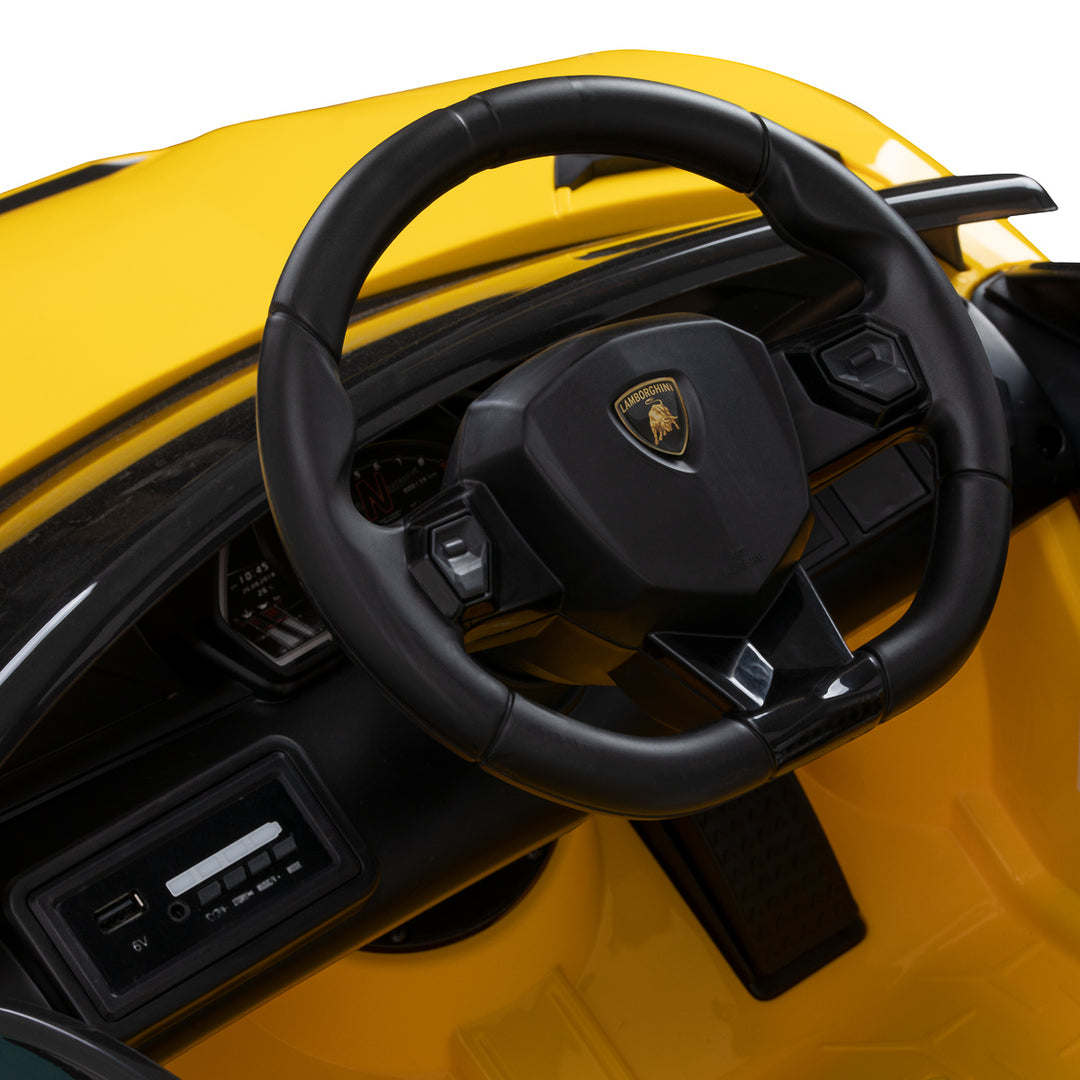Sillón de peluquería infantil Coche Lamborghini Amarillo - imagen 6