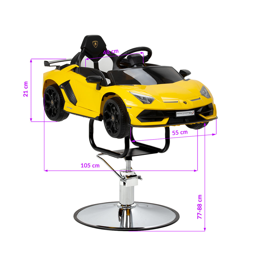 Sillón de peluquería infantil Coche Lamborghini Amarillo - imagen 15