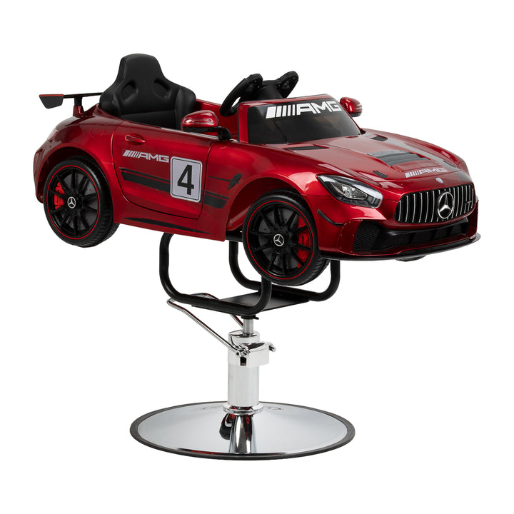 Sillón de peluquería infantil Coche Mercedes Rojo