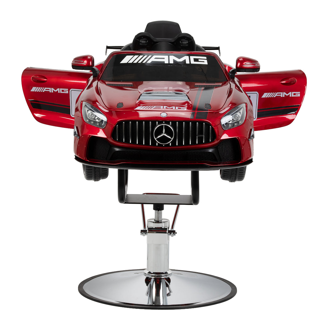 Sillón de peluquería infantil Coche Mercedes Rojo - imagen 4