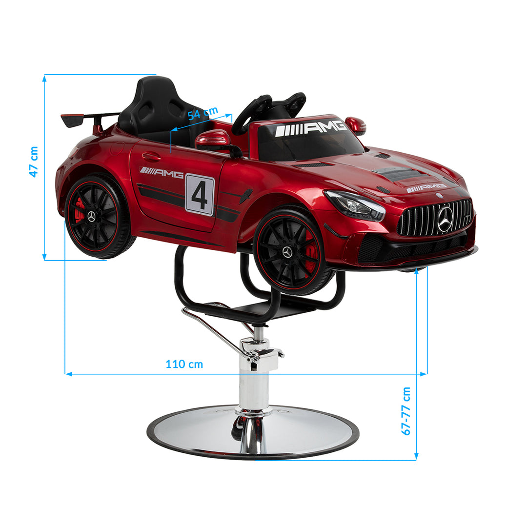 Sillón de peluquería infantil Coche Mercedes Rojo - imagen 14