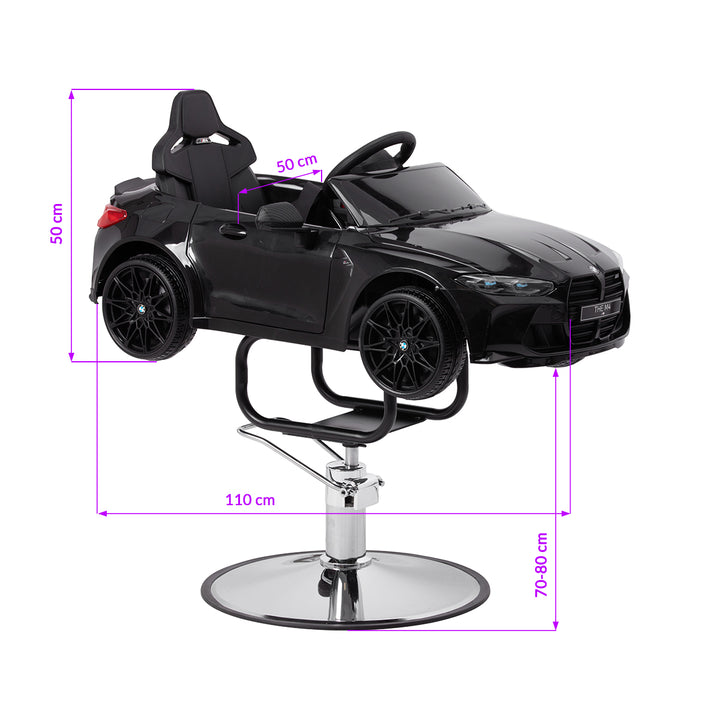 Sillón de peluquería infantil Coche BMW Negro - imagen 12