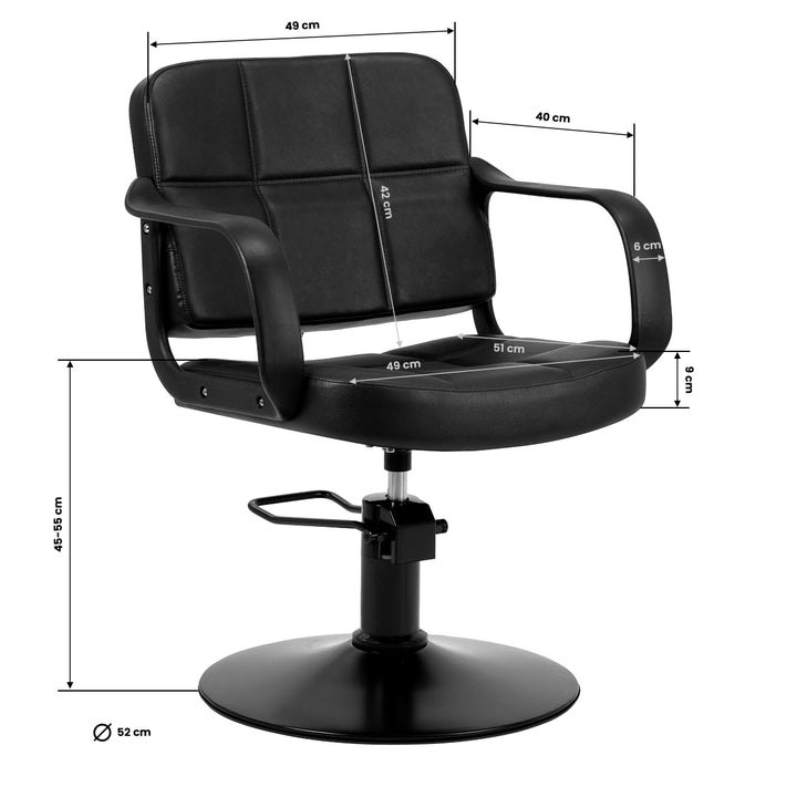 Sillón de peluquería Hair System Komodo Negro - imagen 10