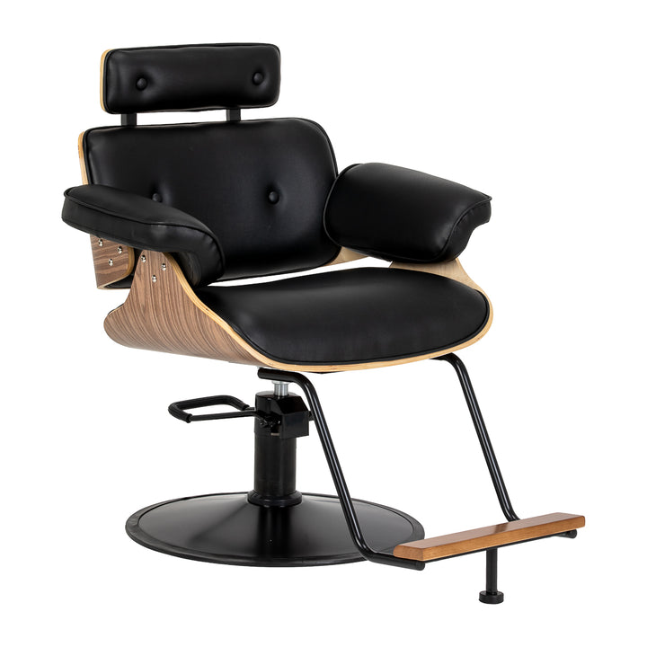 Sillón de peluquería Gabbiano Florence Nogal Negro Oro