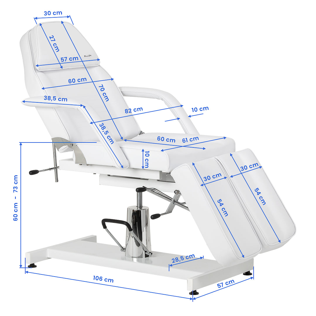 Sillón Hidráulico 210 Pedi Blanco - imagen 18