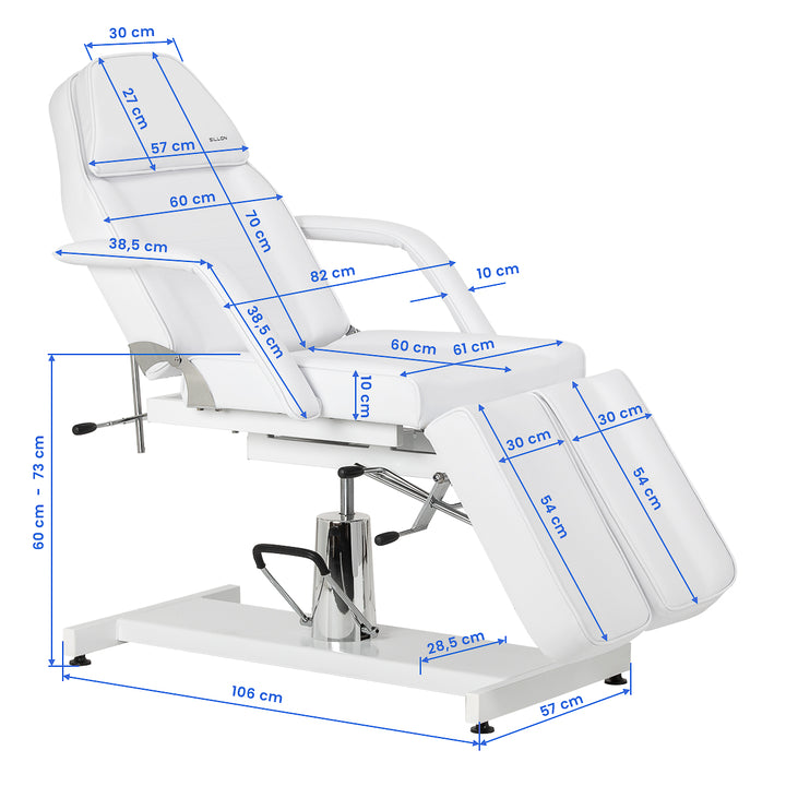 Sillón Hidráulico 210 Pedi Blanco - imagen 18