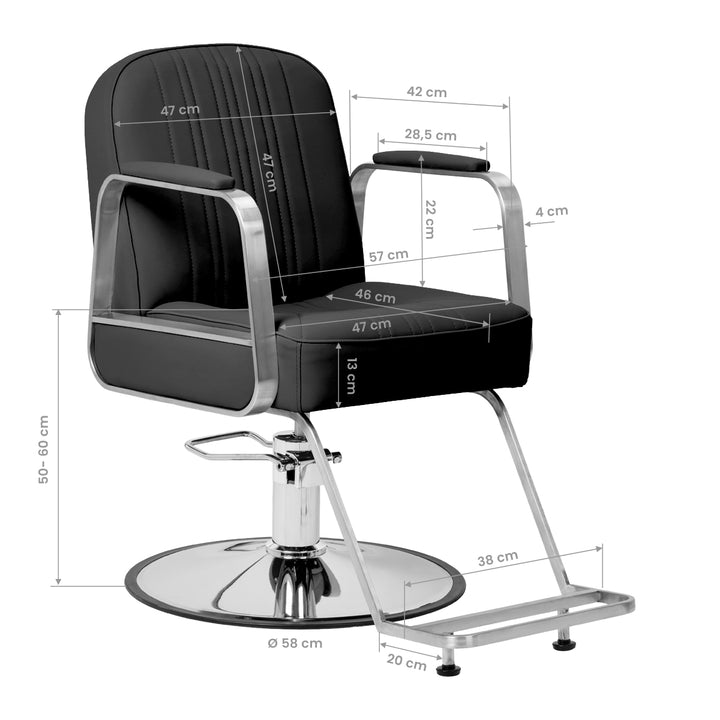 Sillón de peluquería Gabbiano Acri Negro - imagen 10