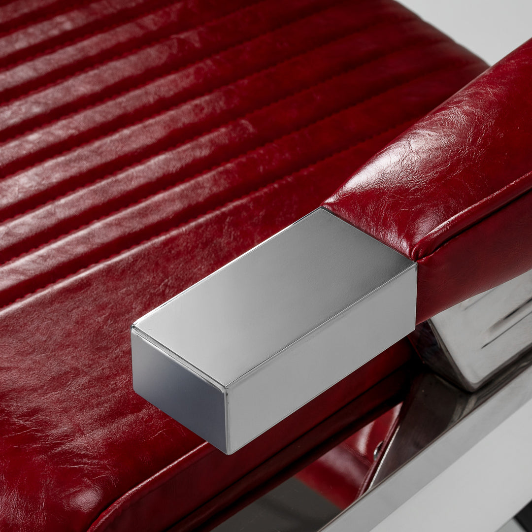 Sillón de barbero Gabbiano Royal X Rojo - imagen 6