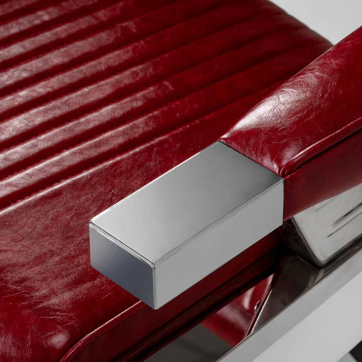 Sillón de barbero Gabbiano Royal X Rojo - imagen 6