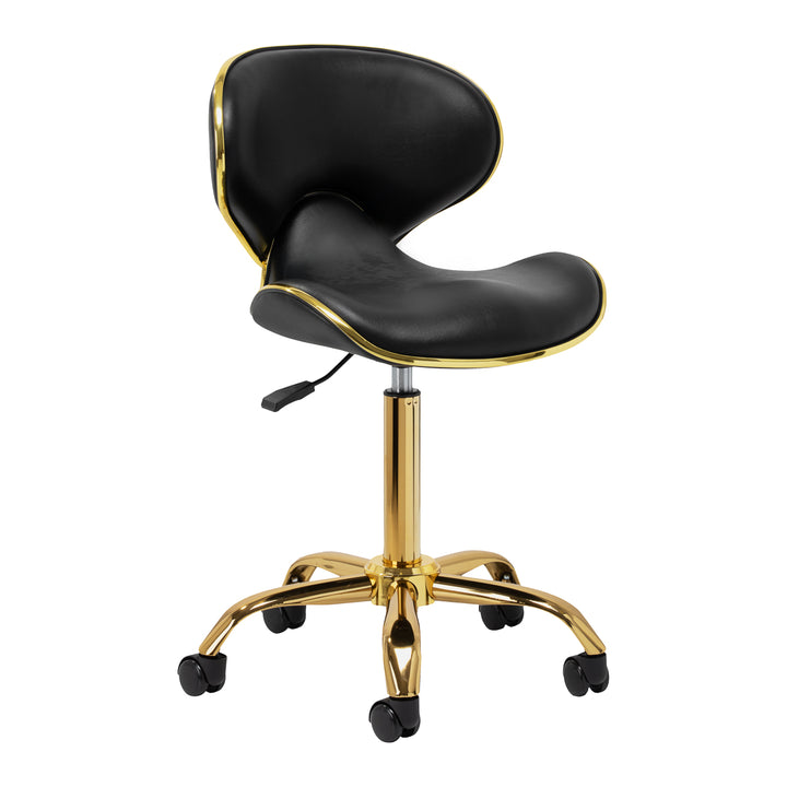 Silla de Salón con Ruedas y Respaldo Gabbiano Q-4599G v2 Negro