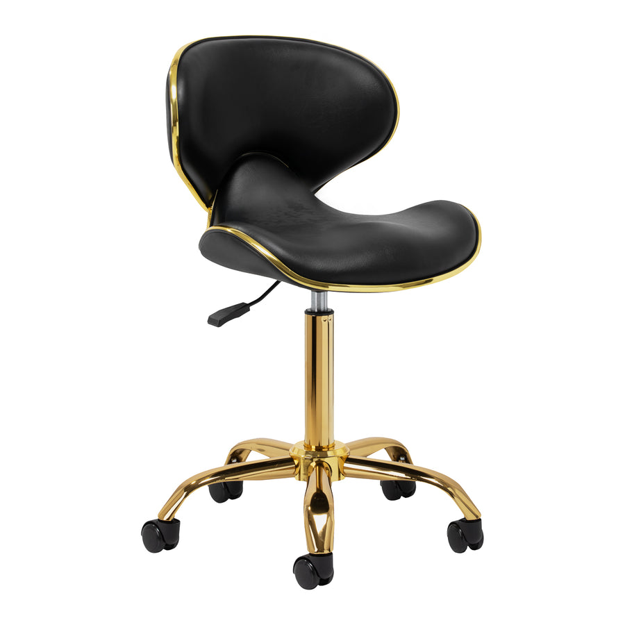 Silla de Salón con Ruedas y Respaldo Gabbiano Q-4599G v2 Negro