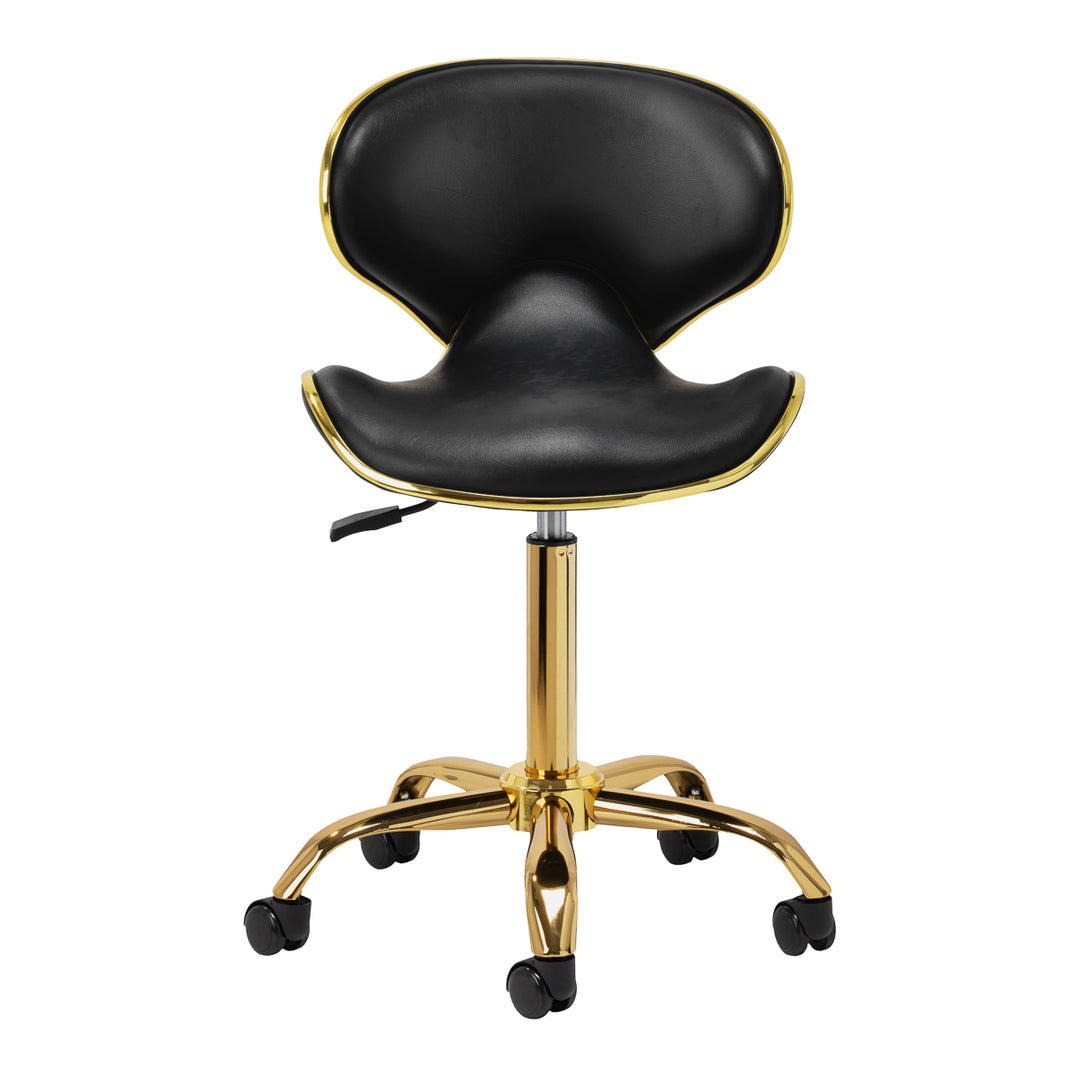 Silla de Salón con Ruedas y Respaldo Gabbiano Q-4599G v2 Negro - imagen 3