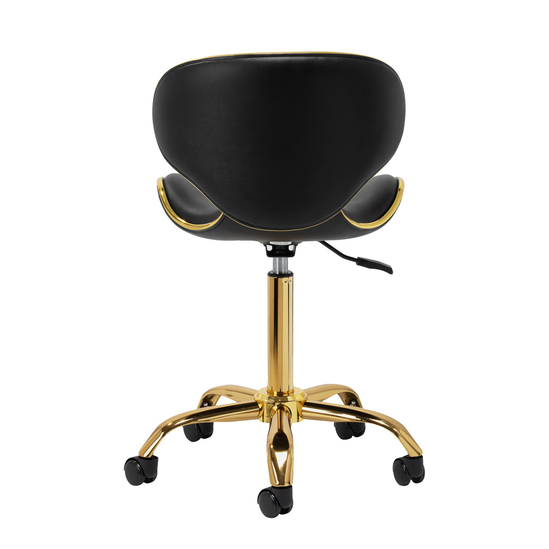 Silla de Salón con Ruedas y Respaldo Gabbiano Q-4599G v2 Negro - imagen 4
