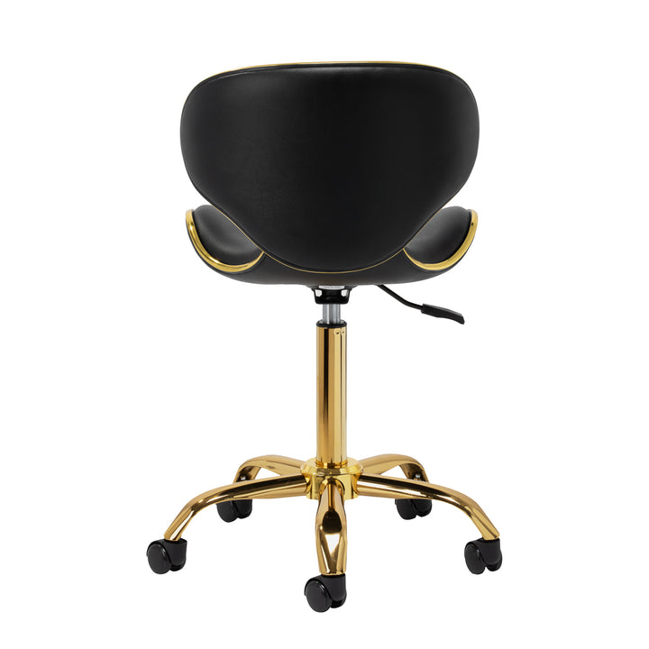 Silla de Salón con Ruedas y Respaldo Gabbiano Q-4599G v2 Negro - imagen 4