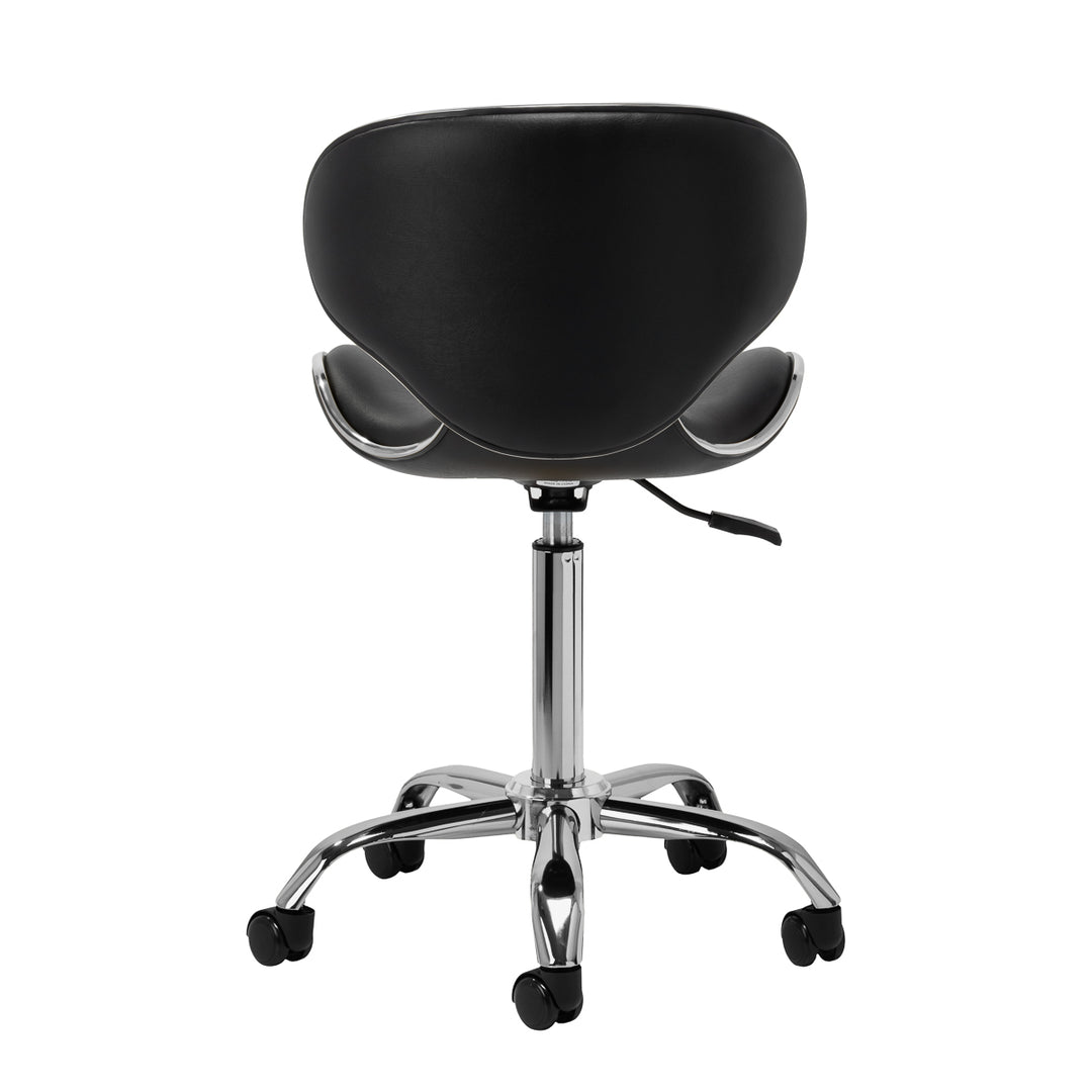 Silla de Salón con Ruedas y Respaldo Gabbiano Q-4599 v2 Negro - imagen 4