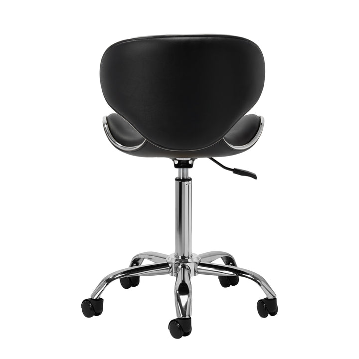 Silla de Salón con Ruedas y Respaldo Gabbiano Q-4599 v2 Negro - imagen 4