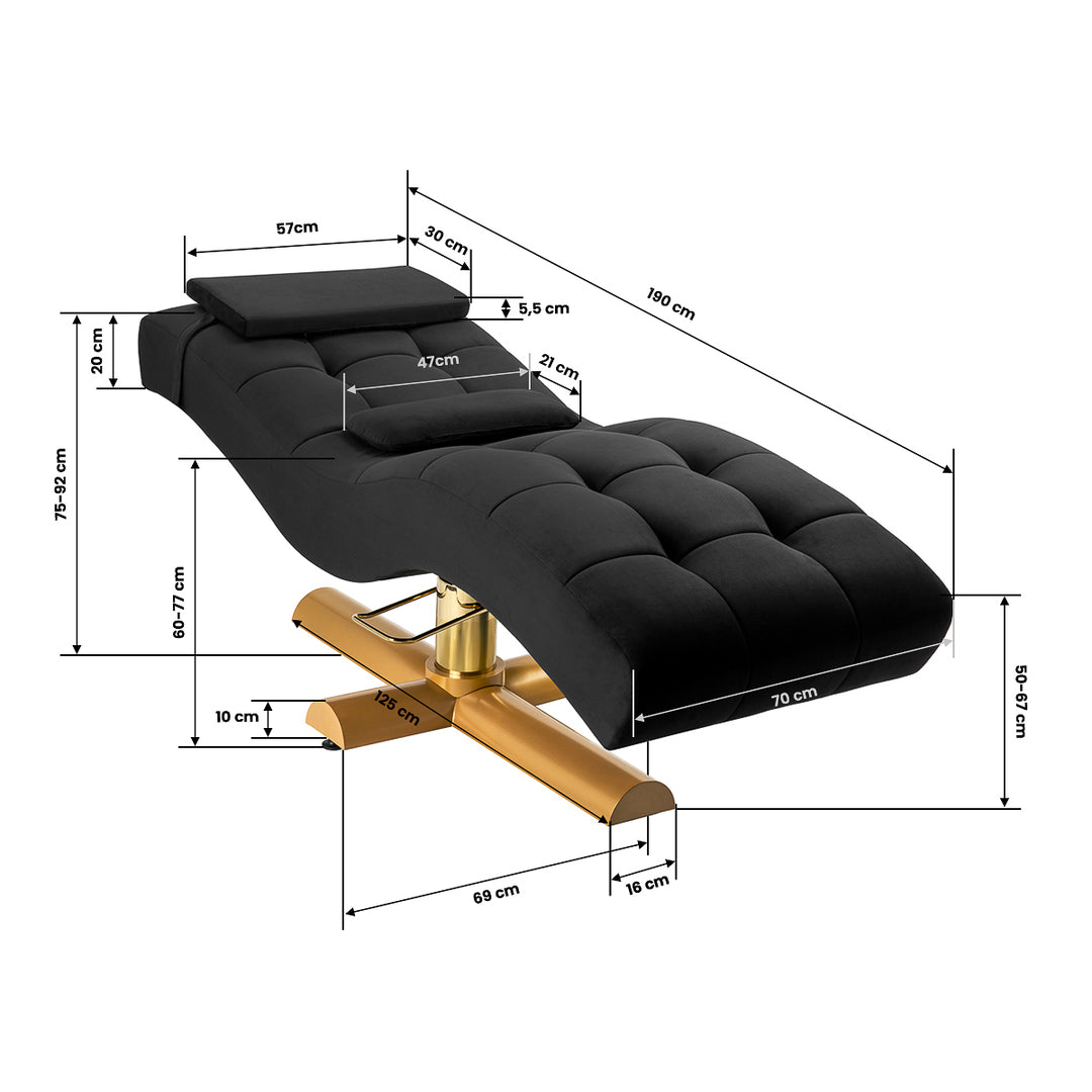 Camilla Pestañas Sillon Corona Negro-Oro - imagen 10