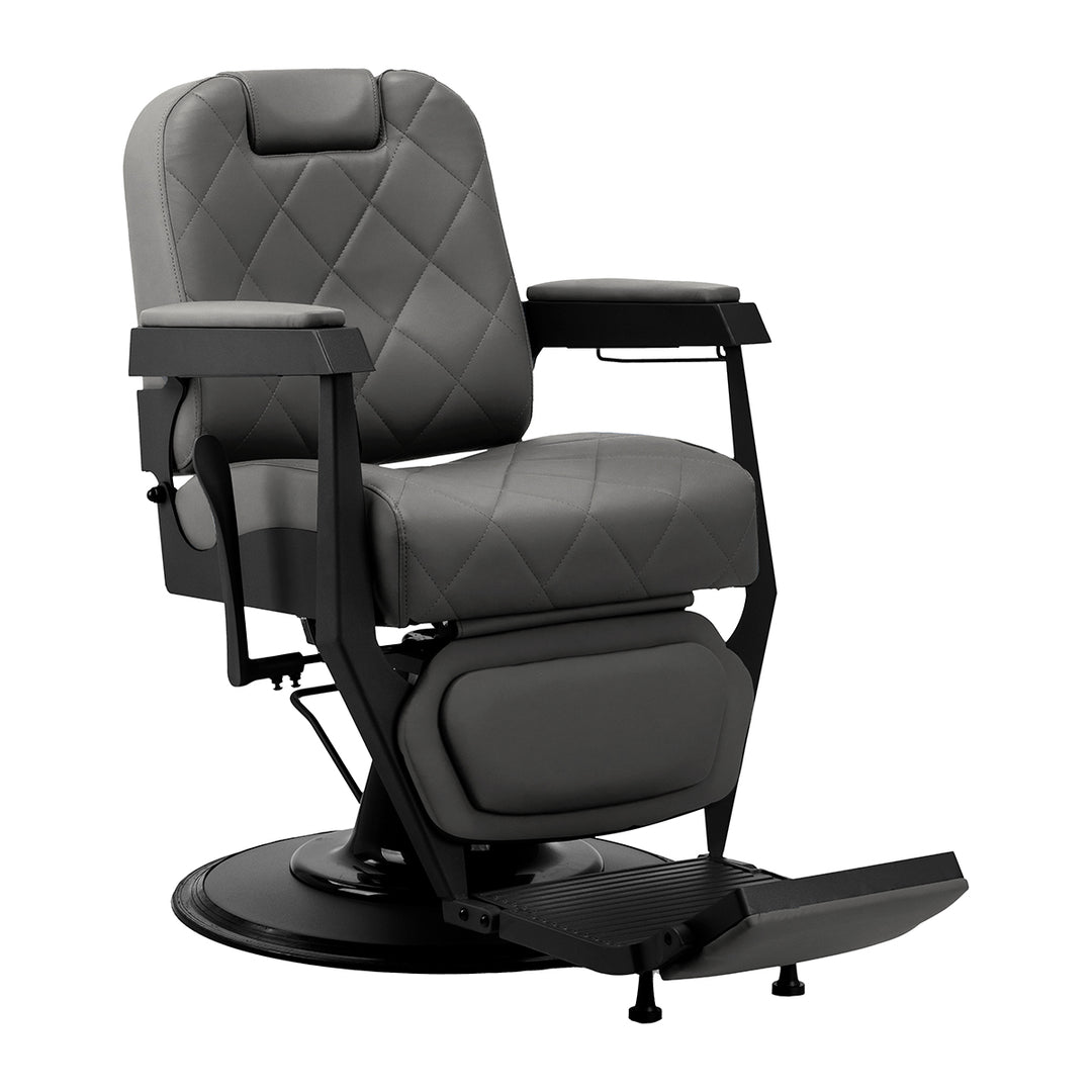 Sillón de Barberia Gabbiano Bruno Gris-Negro
