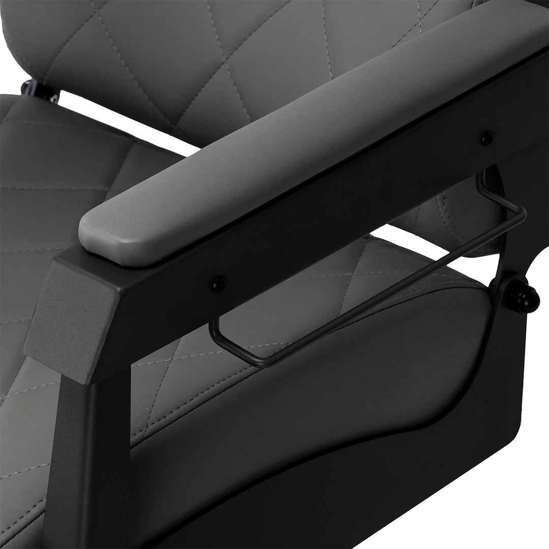 Sillón de Barberia Gabbiano Bruno Gris-Negro