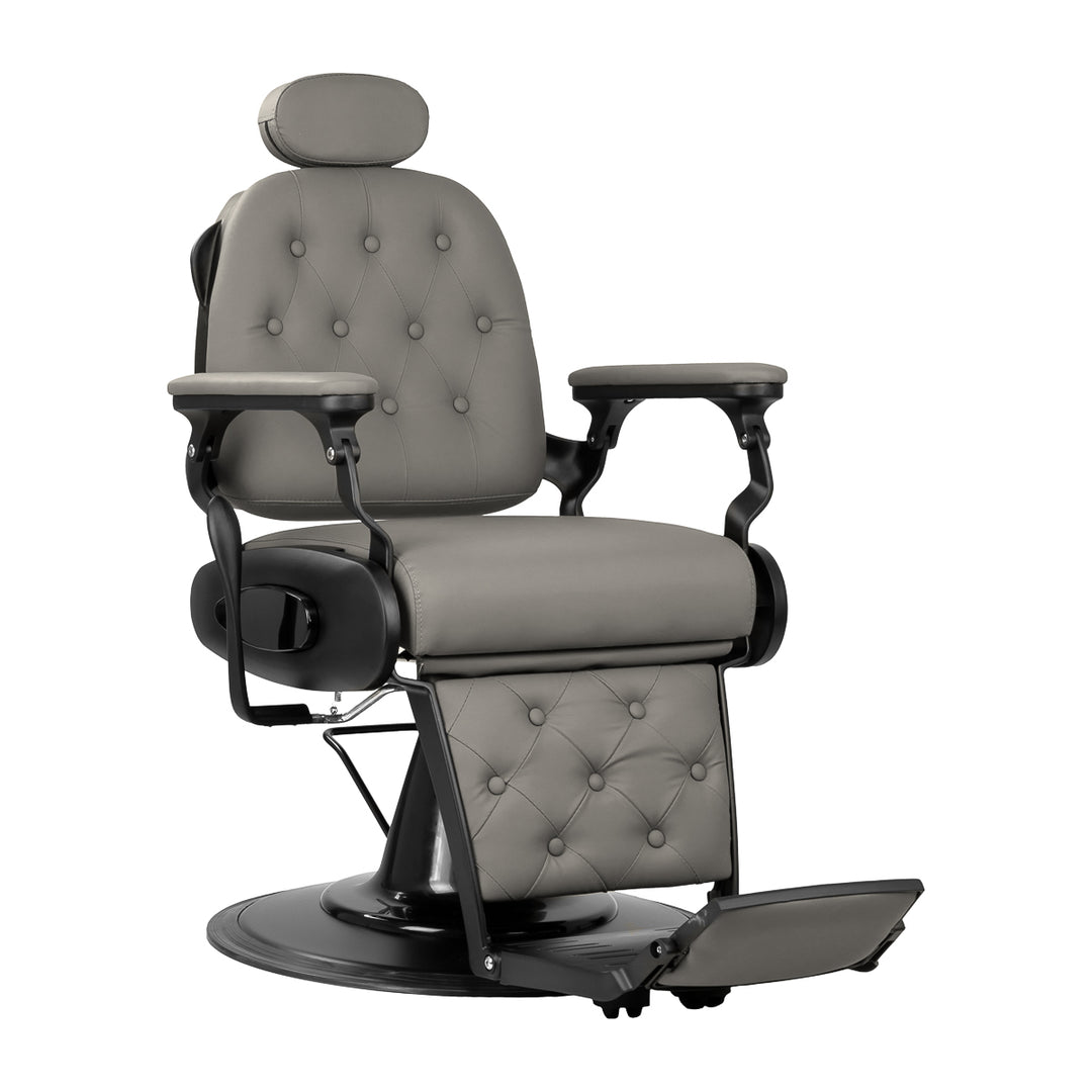 Sillón de barbero Gabbiano Francesco Gris-Negro