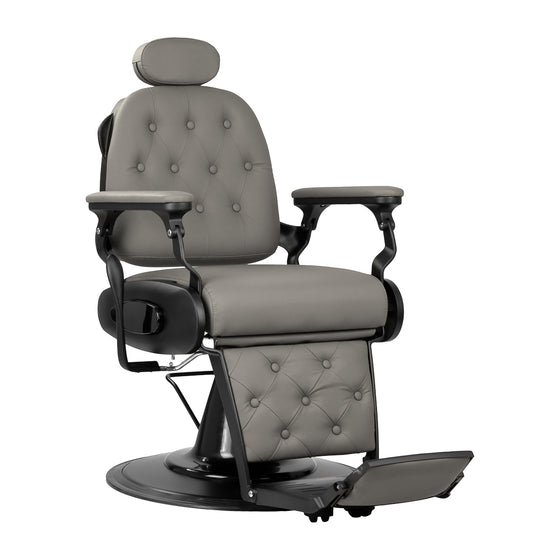 Sillón de barbero Gabbiano Francesco Gris-Negro