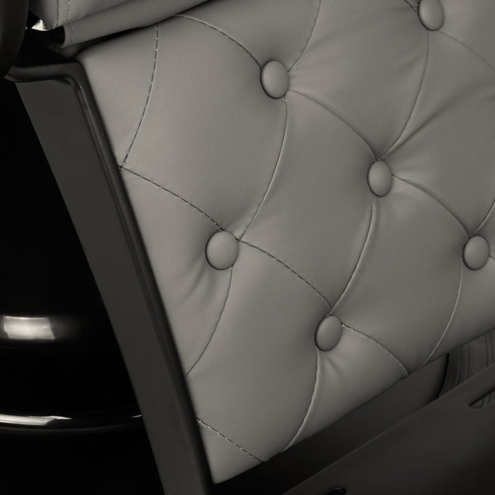 Sillón de barbero Gabbiano Francesco Gris-Negro - imagen 8