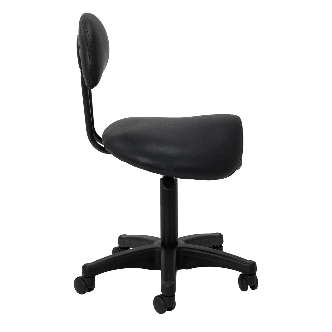Taburete con Ruedas y Respaldo 6001B Negro - imagen 2