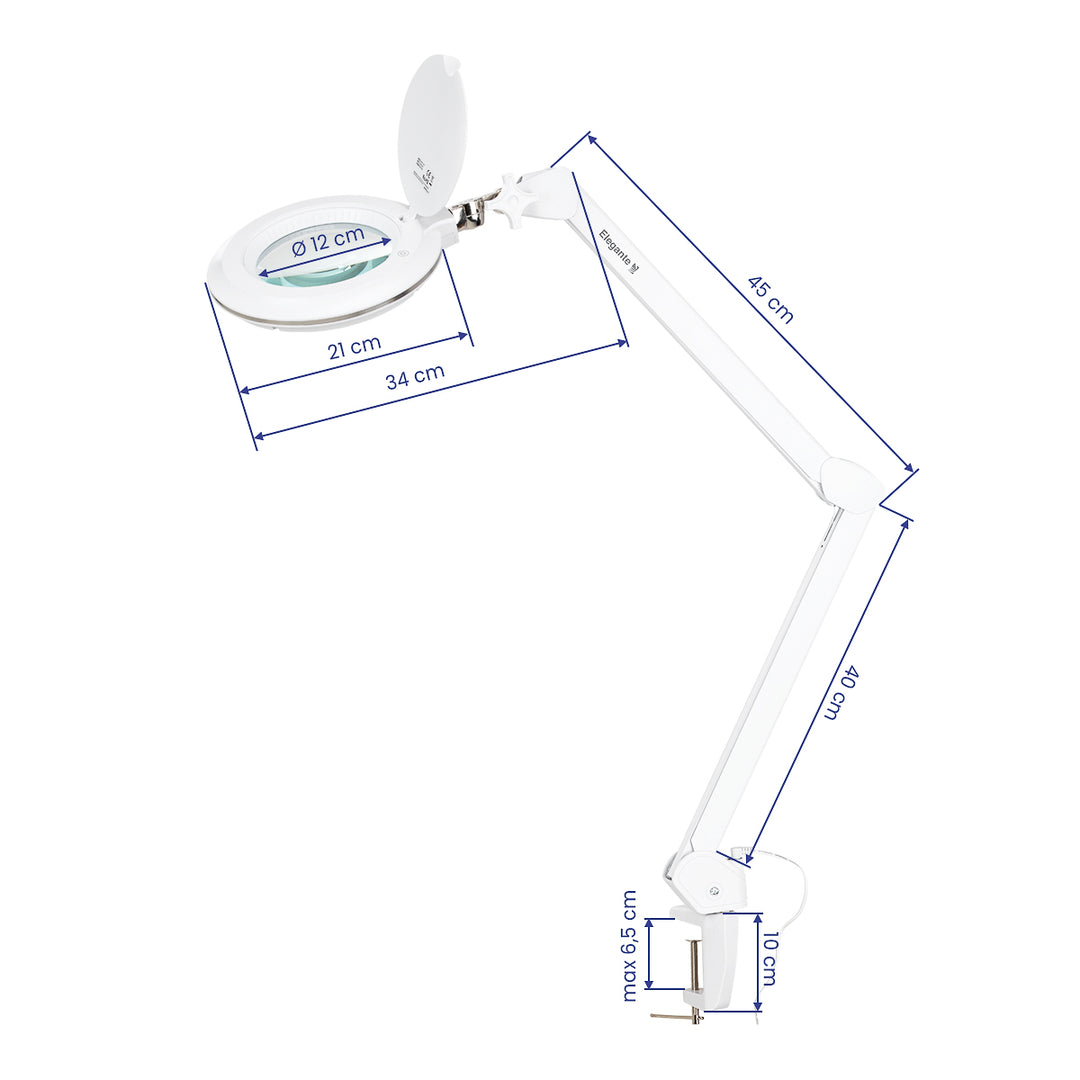 Lámpara Lupa LED 60 SMD 3D con Abrazadera Elegante 6031 Blanca - imagen 8