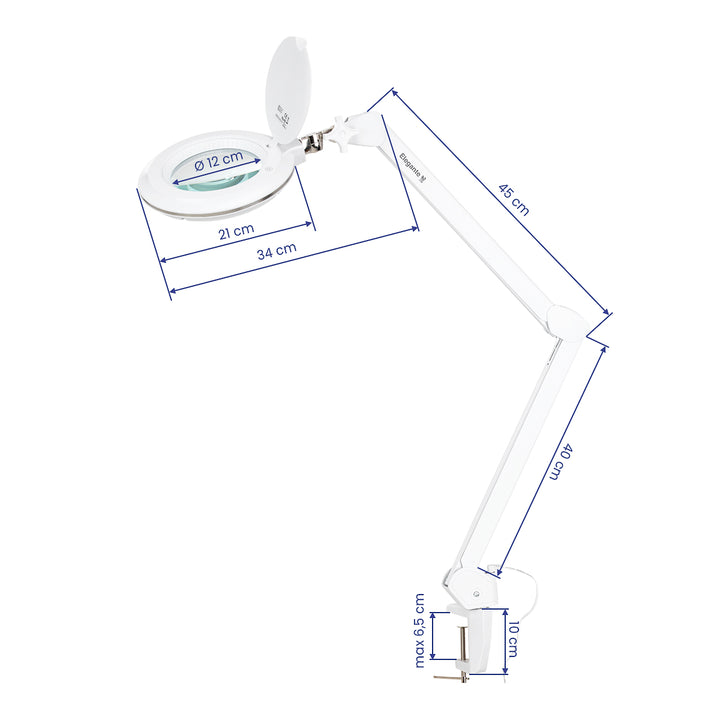 Lámpara Lupa LED 60 SMD 3D con Abrazadera Elegante 6031 Blanca - imagen 8