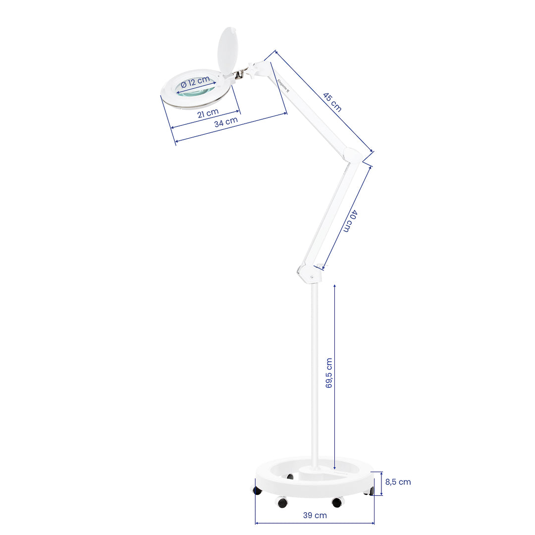 Lámpara Lupa LED 60 SMD 3D con Pie Elegante 6031 Blanca - imagen 10