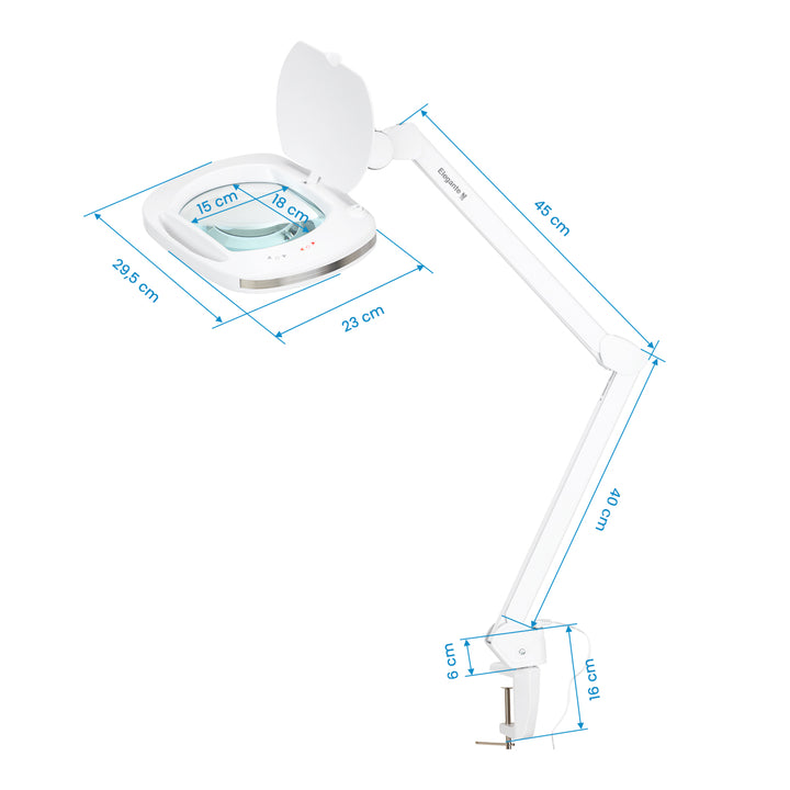 Lámpara Lupa LED 60 SMD con Abrazadera Elegante 6030 Blanca - imagen 8