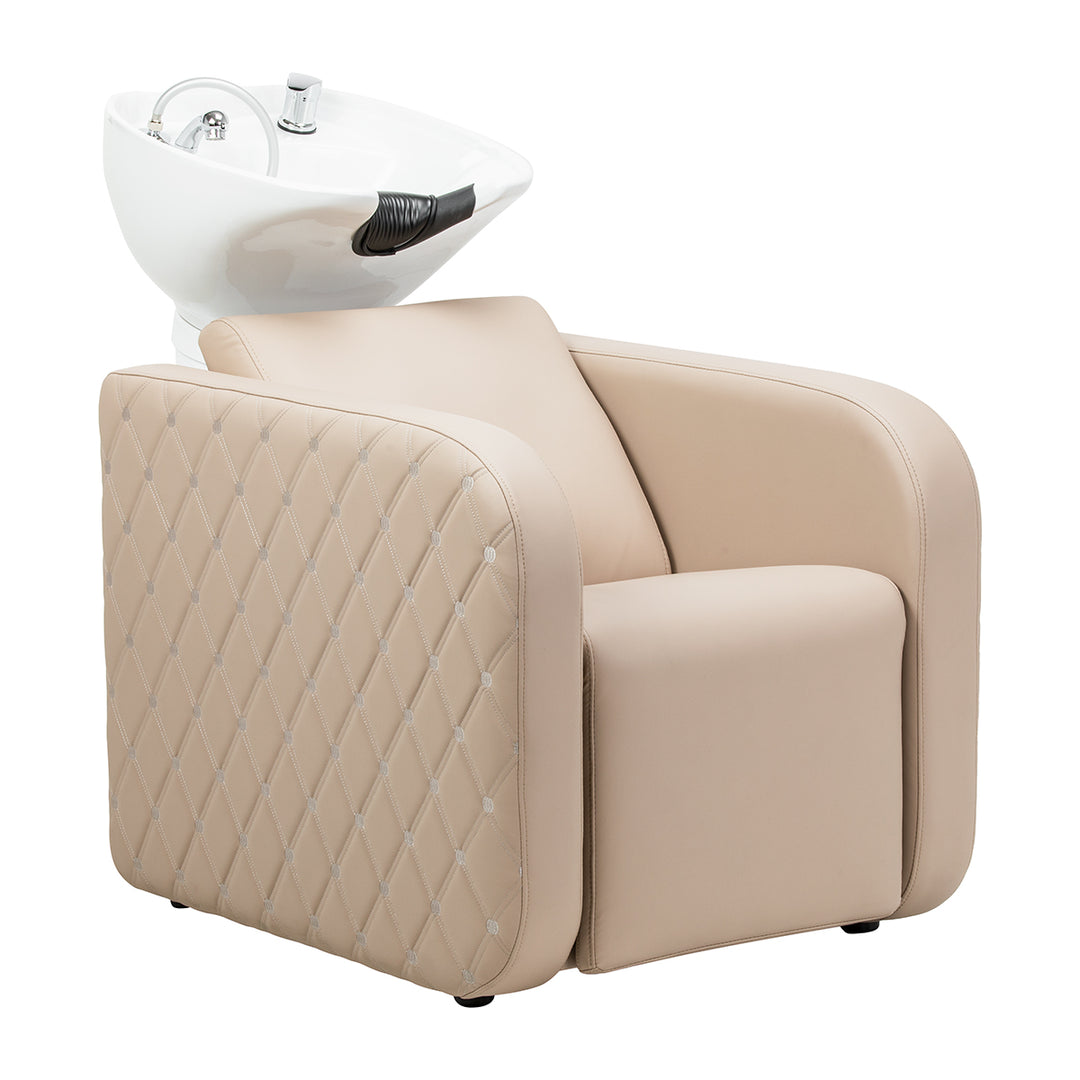 Lavacabezas Gabbiano Sylvia Plus con Masaje y Reposapiés Eléctrico Beige