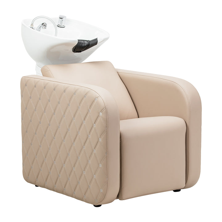 Lavacabezas Gabbiano Sylvia Plus con Masaje y Reposapiés Eléctrico Beige