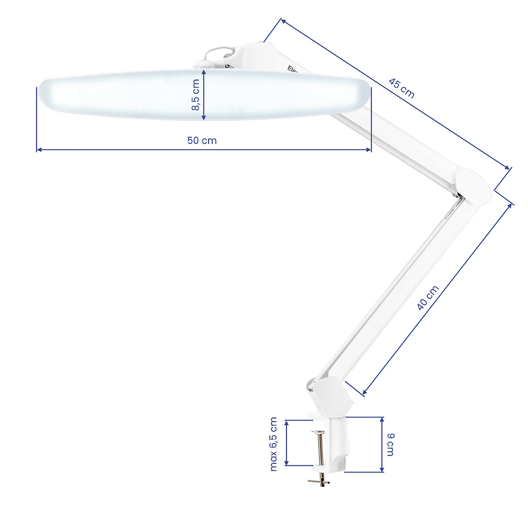Lámpara LED con Abrazadera Elegante Blanca - imagen 7