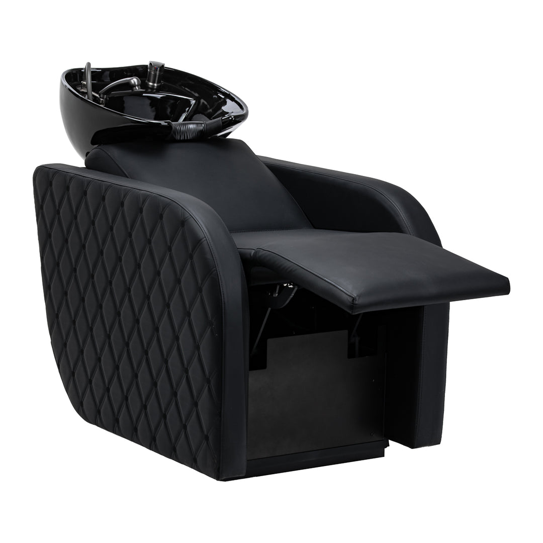 Lavacabezas Gabbiano Ines con Masaje y Reposapiés Eléctrico Negro - imagen 3