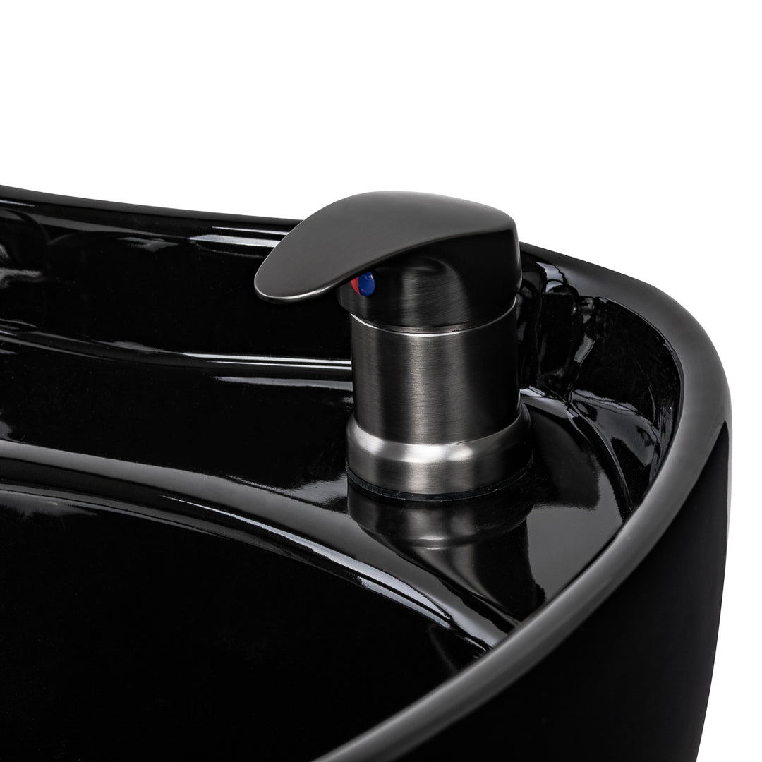 Lavacabezas Gabbiano Ines con Masaje y Reposapiés Eléctrico Negro - imagen 11