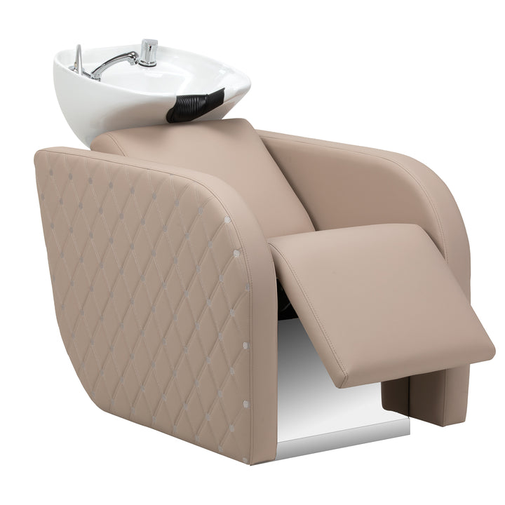 Lavacabezas Gabbiano Ines con Masaje y Reposapiés Eléctrico Beige - imagen 2