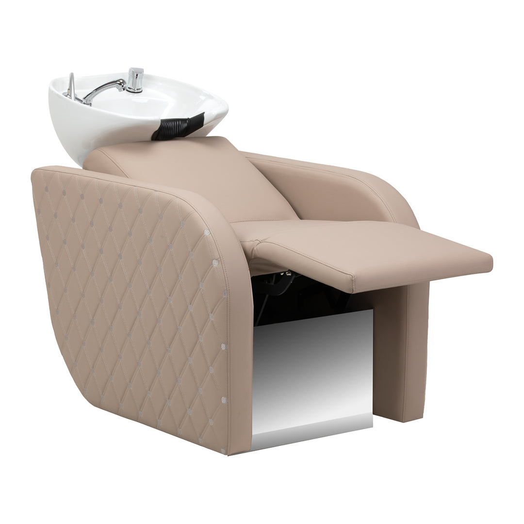 Lavacabezas Gabbiano Ines con Masaje y Reposapiés Eléctrico Beige - imagen 3